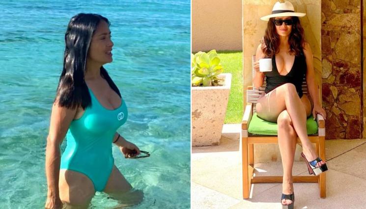 Салма Хайек - Салма Хайек опъна прозрачна рокля за срещата си с Джо Байдън (СНИМКИ)