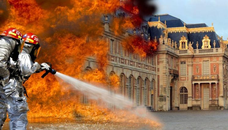 Версай пожар - УЖАС: Пламна дворецът Версай, шокиращи кадри заляха мрежата! (ВИДЕО)