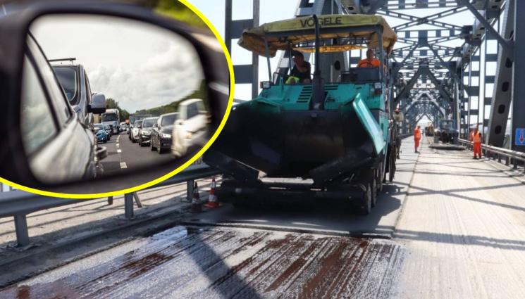 Дунав мост - РЕМОНТ ПРЕДИ РЕМОНТА: Сменят асфалта на Дунав мост