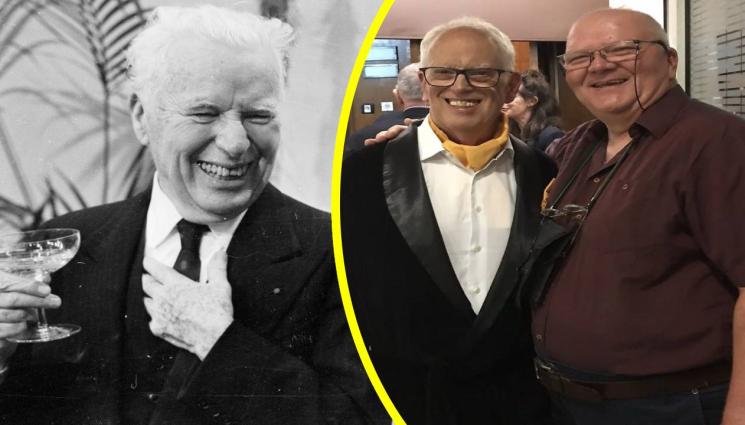 Чарли Чаплин Венци Мартинов Юджийн Чаплин - НА РАЗДУМКА: Венци Мартинов разсмя сина на Чаплин (СНИМКИ)