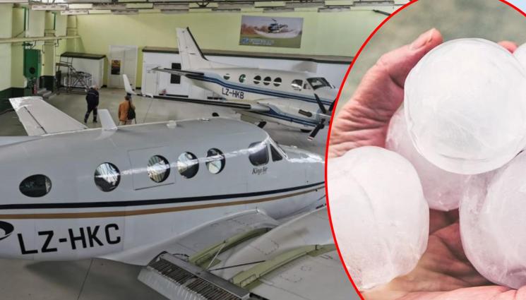 градушка - Самолети се мъчили да разбият градушката!