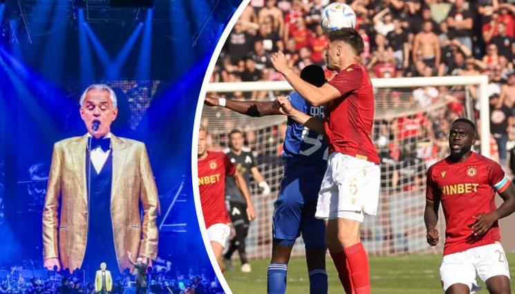 Андреа Бочели вечно дерби - Андреа Бочели изпя песента на вечното дерби