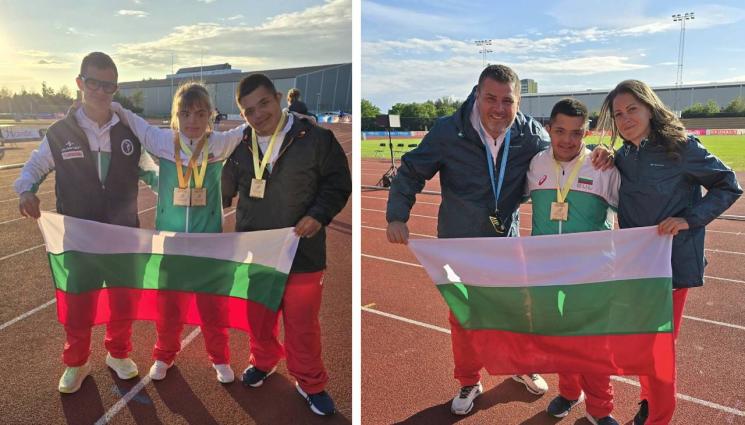 Боян Вандов Радена Ангелова Александър Асенов Слав Петков - Атлетите с интелектуални затруднения взеха 5 титли