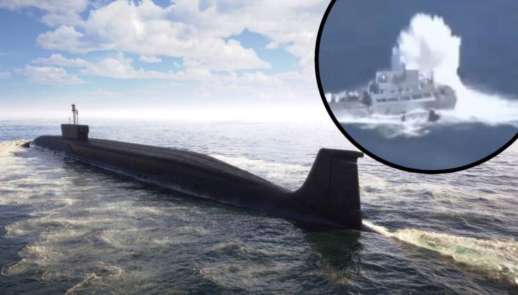 подводница - Китайска подводница потопи кораб (ВИДЕО)