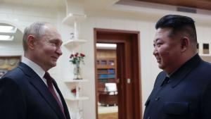 Президентът на Русия Владимир Путин и лидерът на Северна Корея