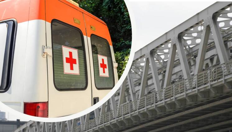 мост линейка - УЖАС: Мъж падна в река