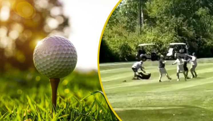 голф бой - Богаташи си спретнаха юмручен бой на голф игрище (ВИДЕО)