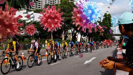 коронавирус колоездене