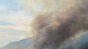 Голям пожар избухна в района на село Ветрен община Мъглиж