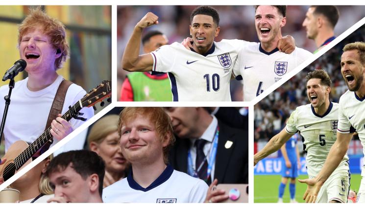 Ед Шийрън - Ед Шийрън пя на „трите лъва“, надъхва англичаните преди мача с Швейцария (ВИДЕО)