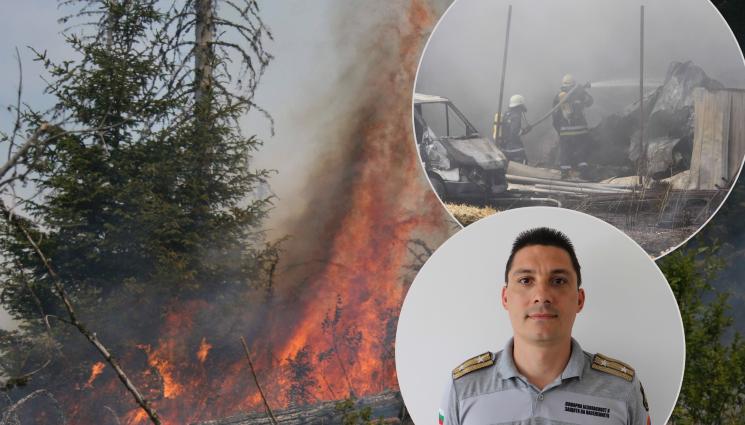 пожар - Главен инспектор Йото Василев пред „Телеграф“: Пожарникарите на крак по 800 пъти на седмица!