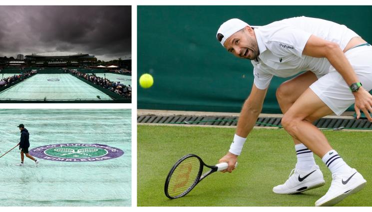 Григор Димитров Уимбълдън - Вторият мач на Гришо на „Уимбълдън” не успя да мине между капките