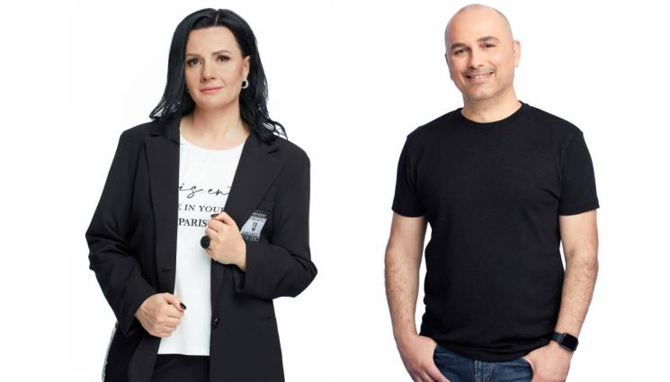 радио водещи - Вера Черкезова и Тодор Милиев пред