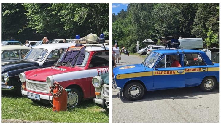 коли - НА РЕТРО ПАРАДА В РИБАРИЦА: Полицейски трабант събра очите на феновете!