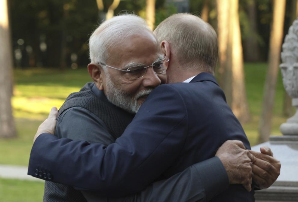 Нарендра Моди и Владимир Путин