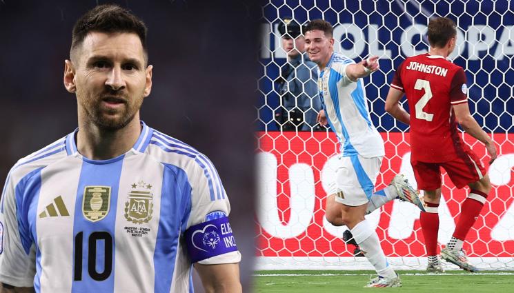 Меси Алварес Канада Аржентина - Лео Меси и Аржентина към Тройната корона: Бълхата наказа Канада на Копа Америка