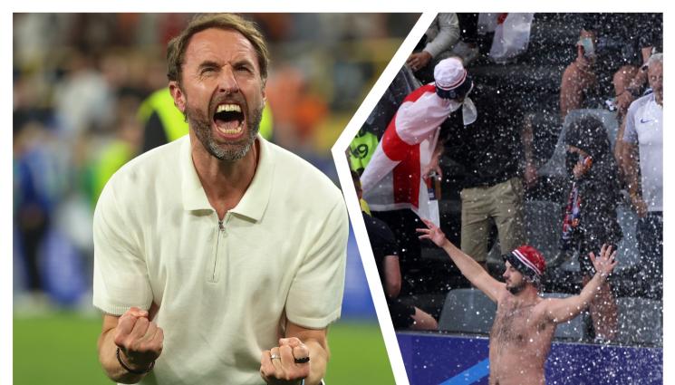 Саутгейт - УНИКАЛНО! Фенове на Англия взеха полицай за мезе (ВИДЕО)