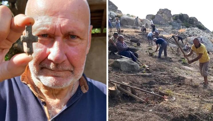 проф Овчаров - В СВЕЩЕНИЯ ГРАД НА ТРАКИТЕ: Проф. Овчаров откри кръст от 10-12 век