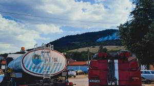 Огромен пожар гори край Варна АМ Хемус е затворена и