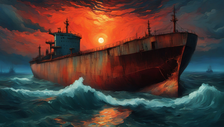 петролен танкер - Петролен танкер се преобърна, екипажът в неизвестност!