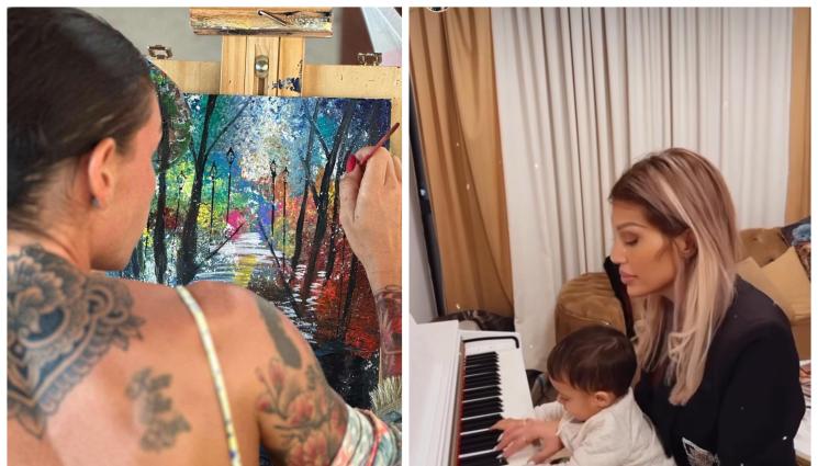 златка - ЗВЕЗДИТЕ ПРЕЗ ЛЯТОТО: Златка учи сина си да рисува, Джулката - да свири на пиано!