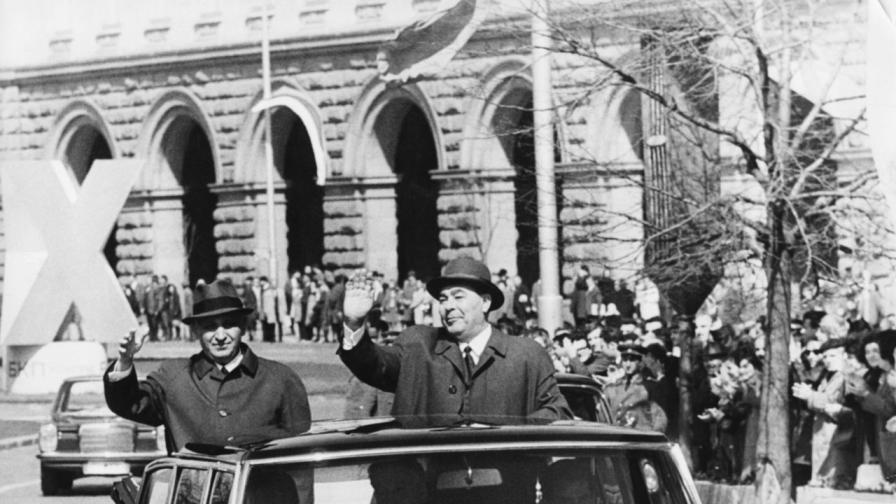 Тодор Живков и Леонид Брежнев в София, 26 април, 1971 година