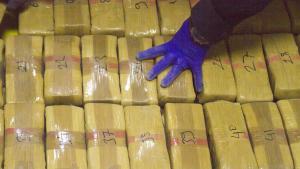 Испанската полиция съобщи днес че е открила четири тона кокаин  на
