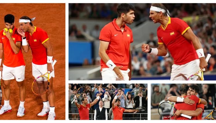 Рафаел Надал Карлос Алкарас Париж 2024 - Вамос! Тандемът Надал/Алкарас обра точките с трудна победа на мускетарския клей