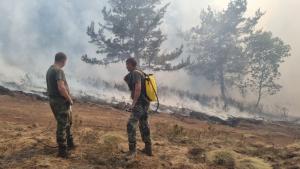 пожар Гърция България граница военни