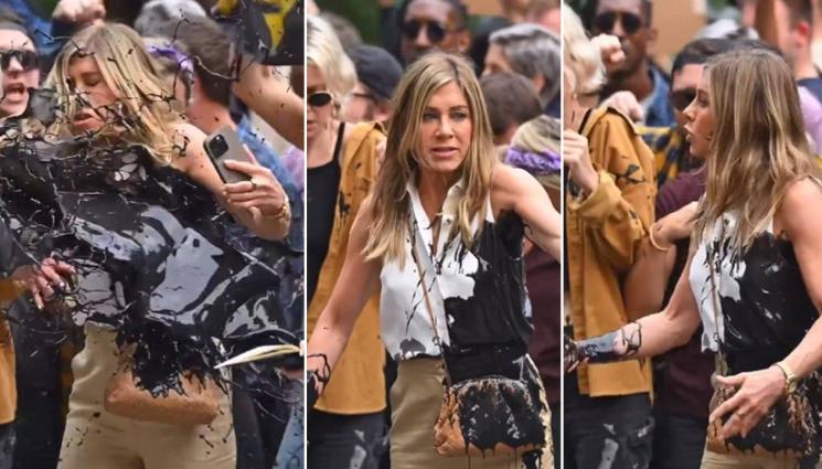 Дженифър Анистън - Заляха Дженифър Анистън с масло! (ВИДЕО)