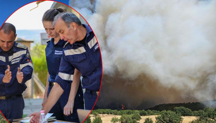 пожар - Шведи сменят французи над пожара край Струмяни!