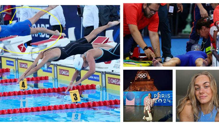 Тамара Потоцка Париж 2024 - Словашка красавица колабира след предпоследно място на съчетаното плуване на 200 метра
