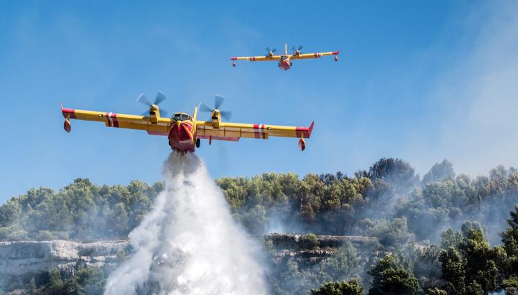 пожар самолети гасене - ЕКСКЛУЗИВНИ КАДРИ: Шведски самолети гасят пожара в Славянка! (ВИДЕО)
