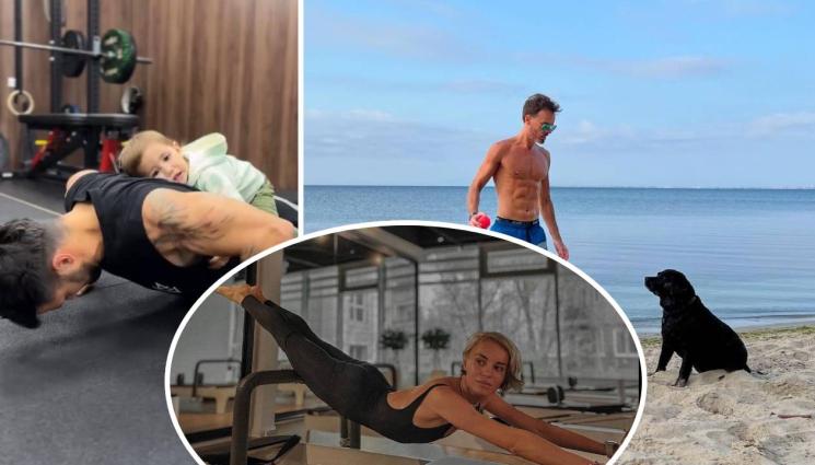 звезди БГ - ЗВЕЗДНИ ТРЕНИРОВКИ: Мона и Сами ползват децата за тежести, Ники Илиев тича с кучето на плажа (СНИМКИ)
