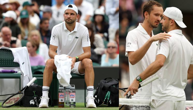 Григор Димитров Медведев Уимбълдън контузия отказване - Гришо се завръща твърдо на твърдото в Монреал месец след като се хлъзна на тревата в Уимбълдън