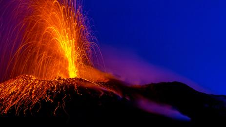 вулкан изригване