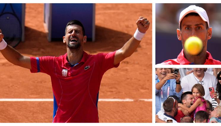 Новак Джокович Париж 2024 - Джокович отпразнува златния медал с хоро