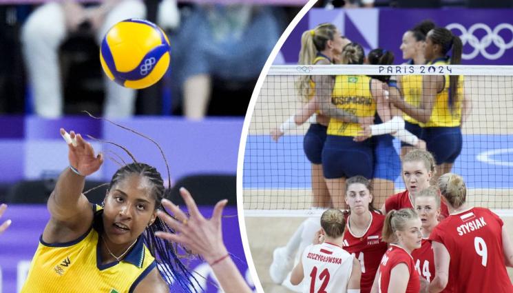 Париж 2024 - Бразилия и Полша играха гейм до 38:36, и двата отбора продължават към 1/4-финалите