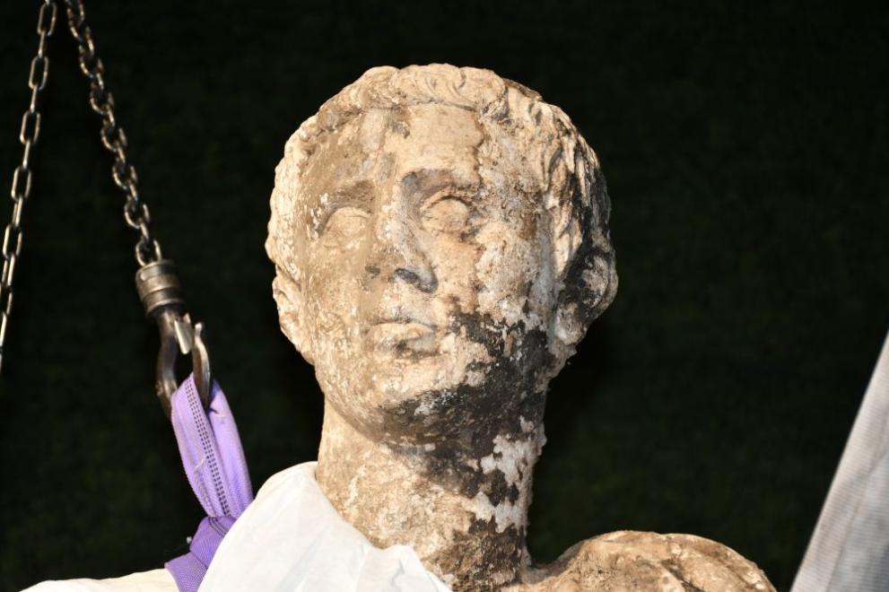 Уникалната статуя, намерена при разкопки в античен град Хераклея Синтика,