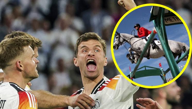 Томас Мюлер Париж 2024 кон Чекър 47 - Най-титулуваният немски футболист вече е и олимпийски шампион…с коня си