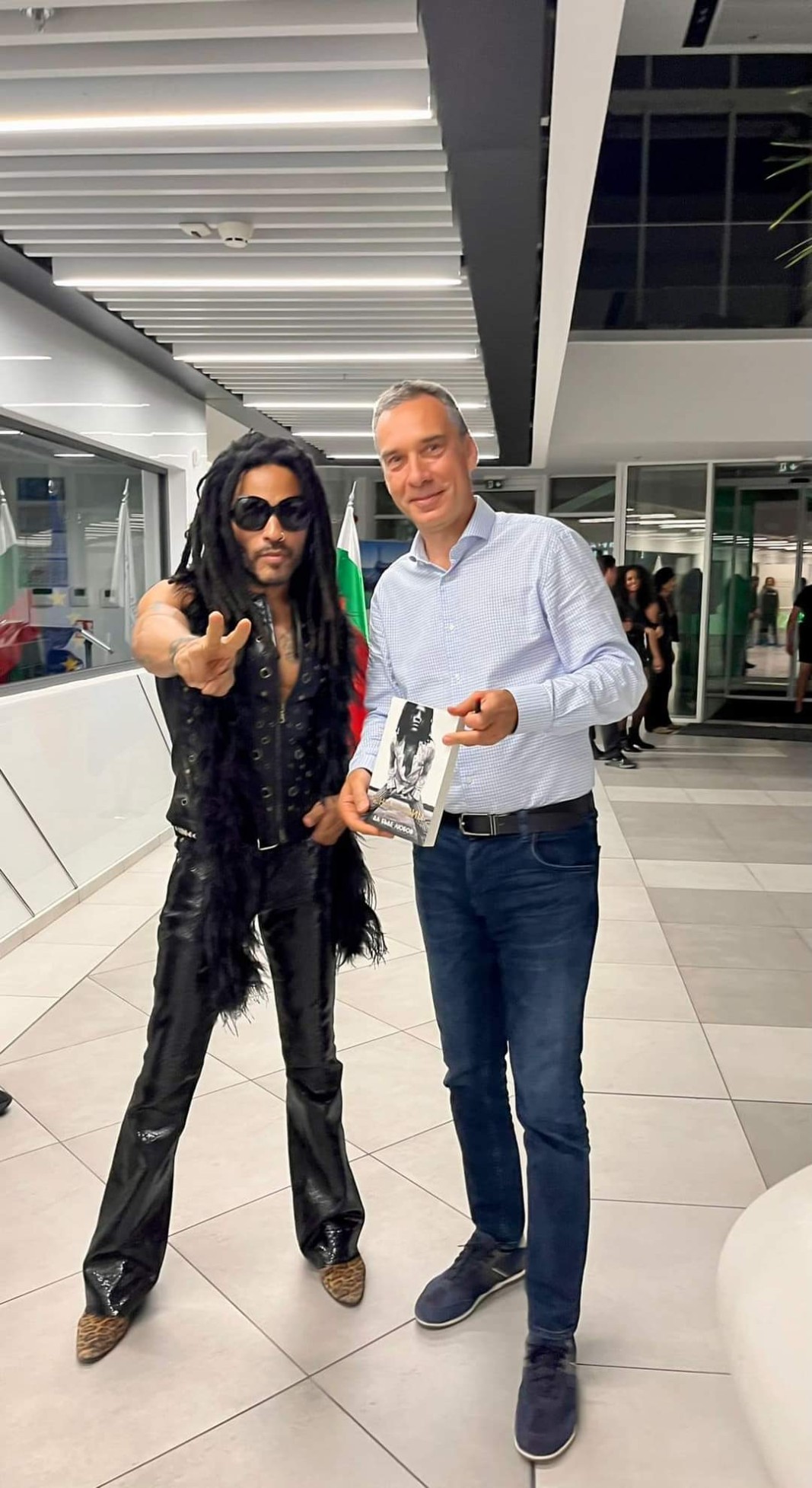 Лени Кравиц с Димитър Николов