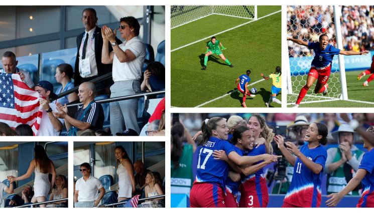 Париж 2024 футбол САЩ Том Круз - Мистър „Топ Гън” бройка непозната на българския „Парк де Пренс” при 5-ия триумф на американките в сокъра