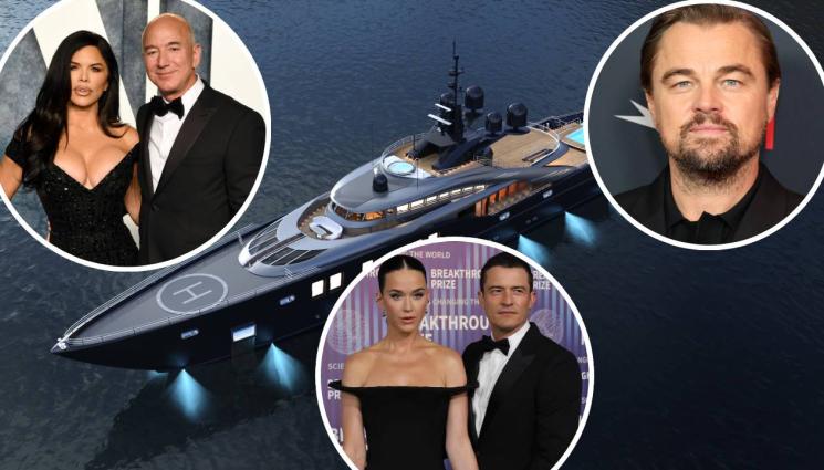 Джеф Безос Леонардо ди Каприо Орландо Блум Кейти Пери - НА ЯХТА ЗА $485 МИЛИОНА: Джеф Безос се забавлява с Леонардо ди Каприо, Кейти Пери и Орландо Блум (СНИМКИ)