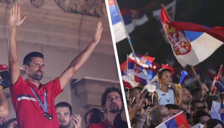 Джокович - КУПОН: Над 70 000 сърби празнуваха медалите на Джокович и останалите олимпийци