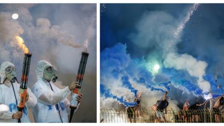 Левски факли димки глоби