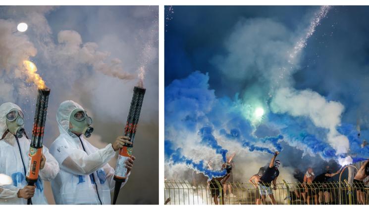 Левски факли димки глоби - Левски гръмна заради агиткаджийска пиромания. Само 1 футболист от 16-те отбора в Първа лига наказан след 4-тия кръг