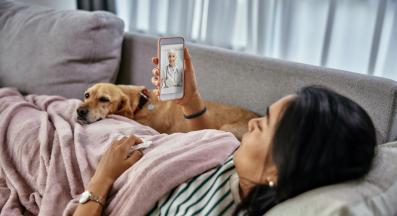 куче човек болен