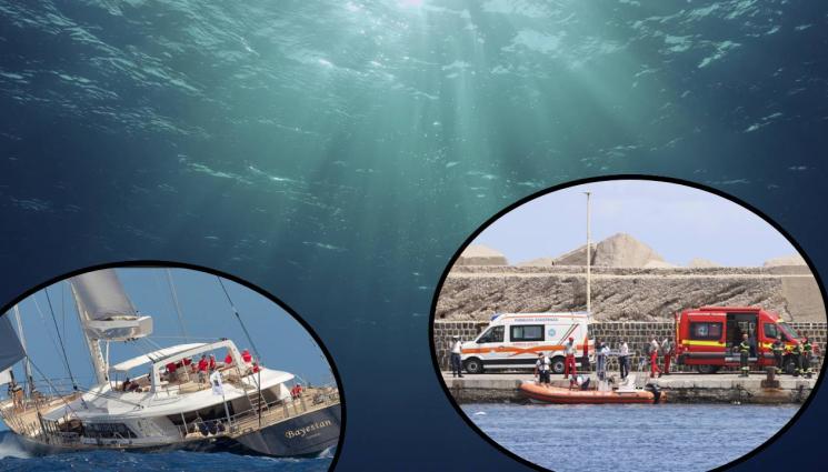 потънала яхта - Извадиха всички тела от потъналата яхта край Сицилия