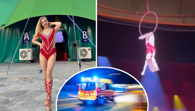 Акробатка на Цирк дьо Солей Мария Конфектова - Акробатка на Цирк дьо Солей падна отвисоко по време на шоу (ВИДЕО)