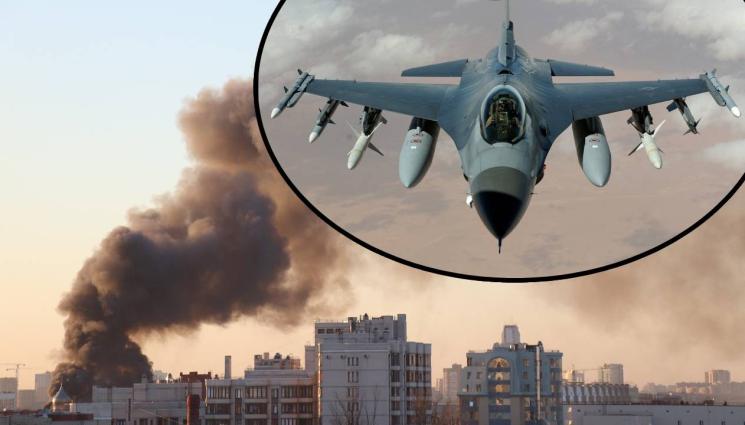 F 16 Украйна - Първи свален F-16 в Украйна, пилотът е загинал!